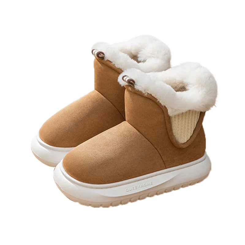 Warm Plush Snow Boots Women 2023 Autumn And Winter Indoor Household Shoes Soft And Thick Soles Anti Slip Boots