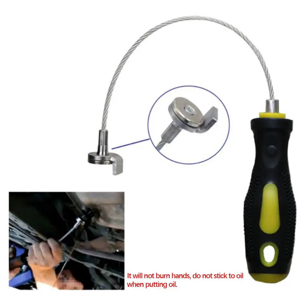 Oil Drain Plug Remover Against Scald Suction Wrench Fits for