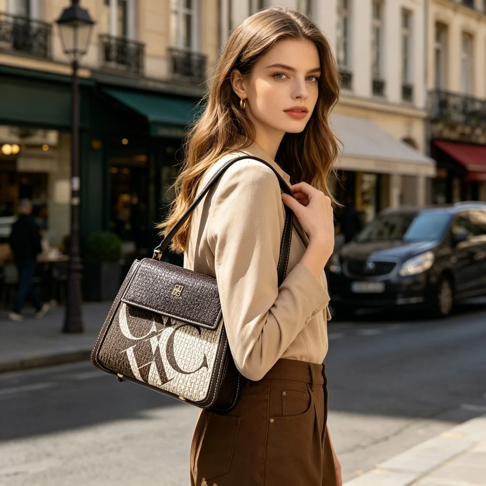 CHHC 2026 New Stylish Versatile Tote Bag Fashion Women Bag Small Retro Crossbody Shoulder Bag