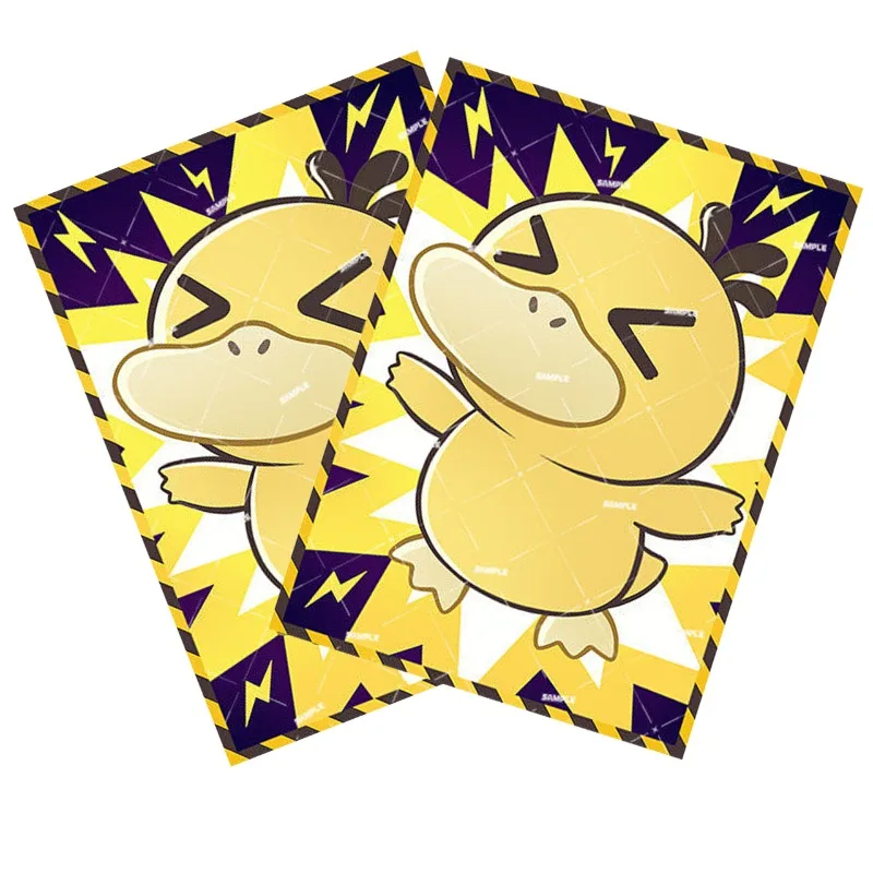 

60 Pcs/set PTCG Electrified Psyduck Series Game Collection Card Protection Case Anime Cartoon 66x91mm Board Game Card Sleeve Toy