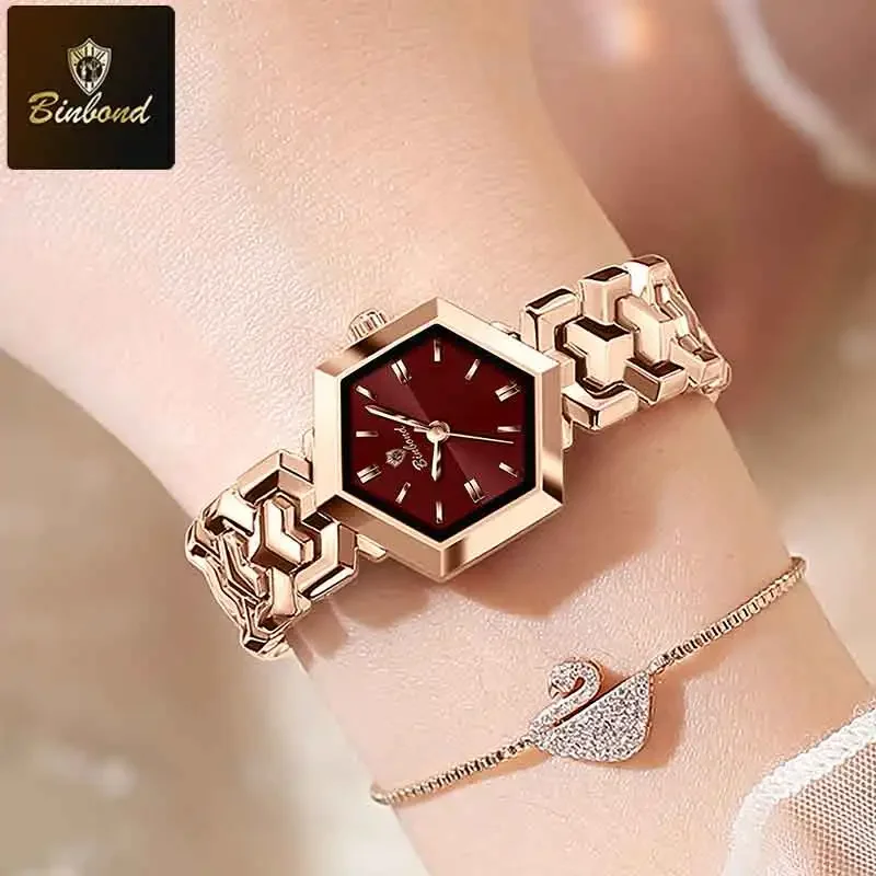 BONBOND موضة جديدة الأكثر مبيعا ساعة السيدات الترفيه الرياضة مقاوم للماء ساعة أنيقة المرأة كوارتز ساعة اليد Relógio senhora