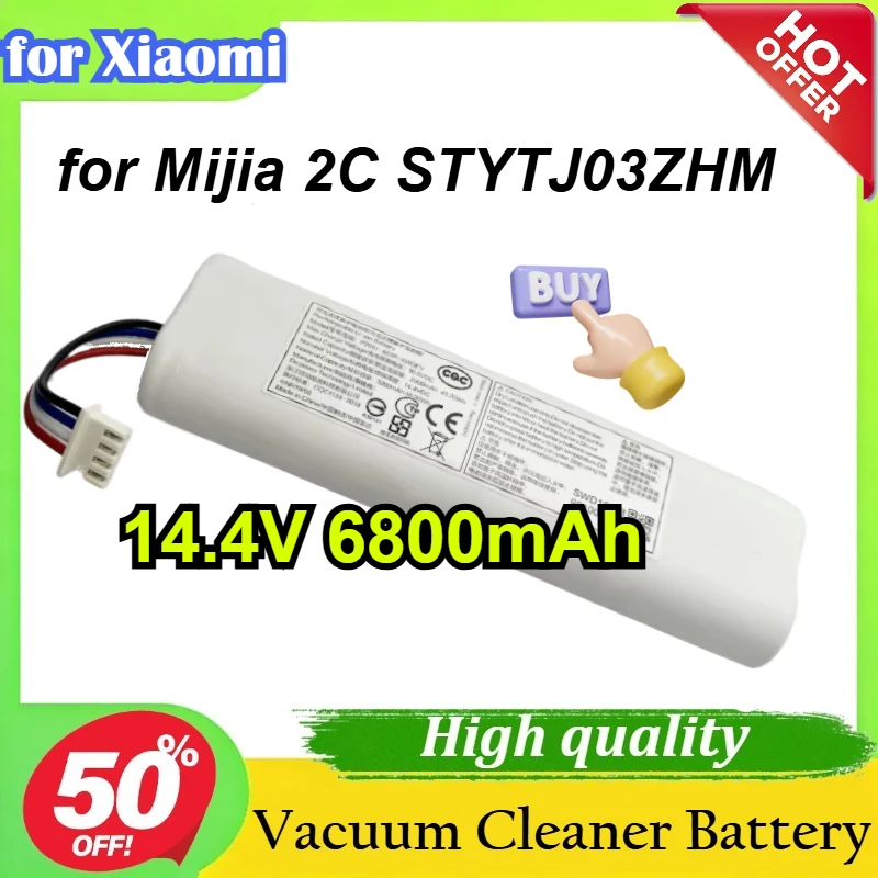 

14.4V 6800mAh for Xiaomi for Mijia 2C STYTJ03ZHM Robot Vacuum Battery
