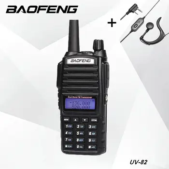 Baofeng UV 82 Walkie Talkie Real 5W 8W Comunicador Dual PTT Long Range 2 Way Portable FM Amateur Radio Station