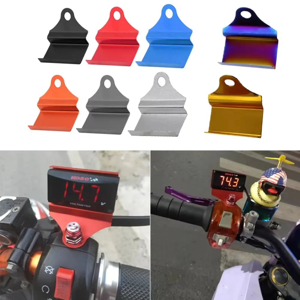 Aluminum Alloy Motorcycle Meter Bracket CNC Easy Mounting Voltmeter Holder Multicolor Refitting Instrument Support Thermometer