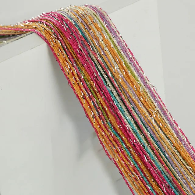 Nieuwe Glanzende Kwastje Zilveren Lijn String Gordijn 100x200 cm Volant Woonkamer Divider Bruiloft DIY Home Decor