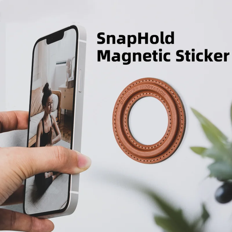 Strong Magnetic Wall Holder For Magsafe Series Phone Leather Magnetic Sticker For iPhone Xiaomi Poco X4 Pro Mi 11T Ring Holder