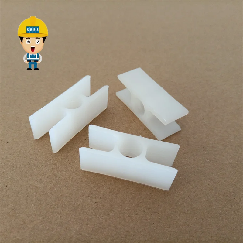 SEES 100PCS Elevator Door Slider Basement White L40mm W14mm H14mm 40x14x14 mm Use for Thyssenkrupp K200 S200