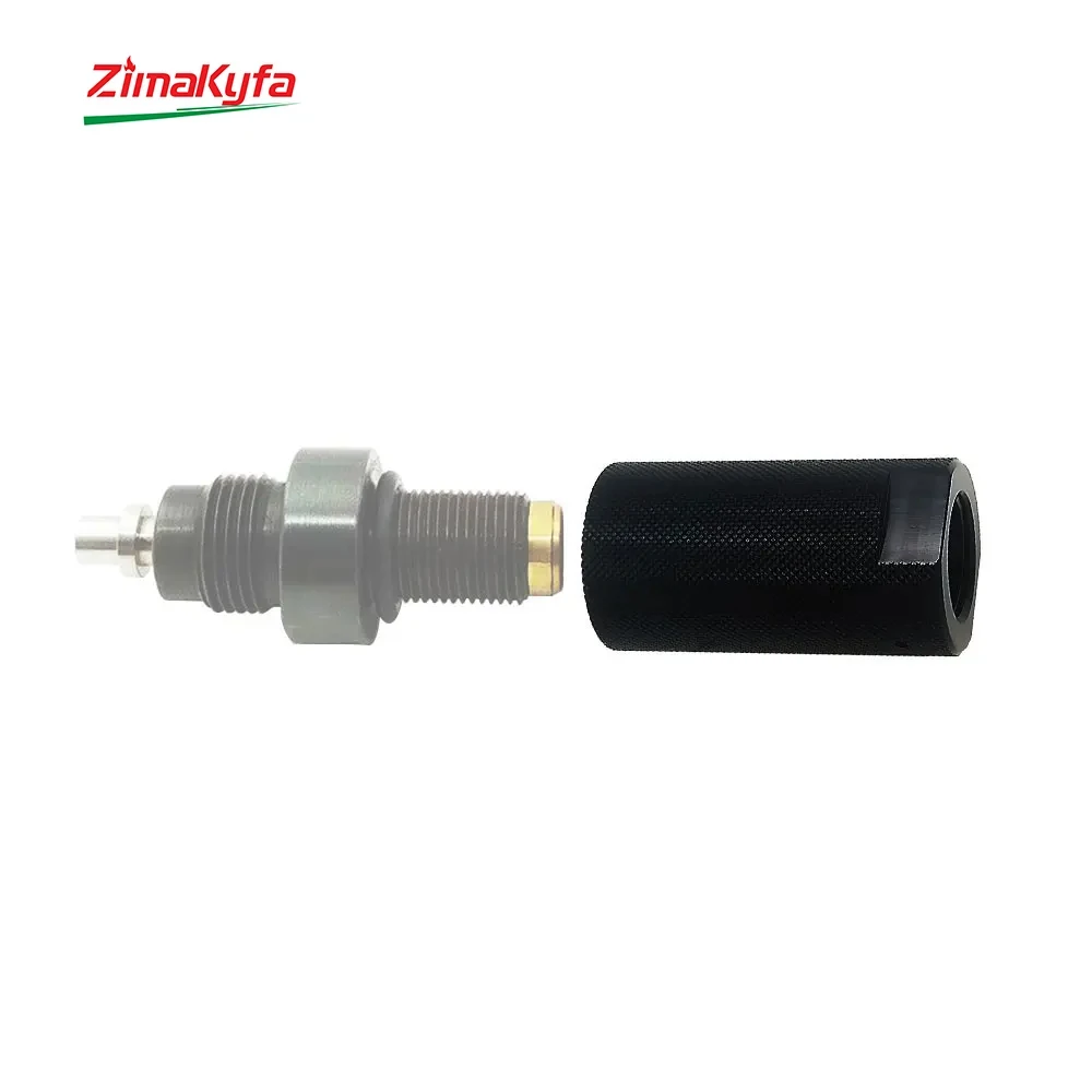 Konwerter CO2 HPA do adaptera zaworu regulatora, gwint M18x1,5 żeński na G1/2-14 żeński czarny adapter