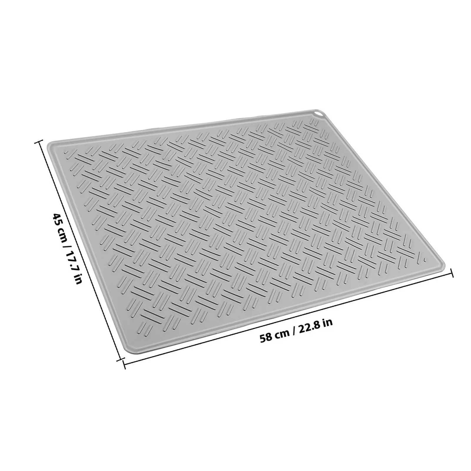 Large Silicone Dish Drying Mat Kitchen Sink Draining Mat Nonslip Heat Resistant Dish Drainer Counter Trivet Fast Drain