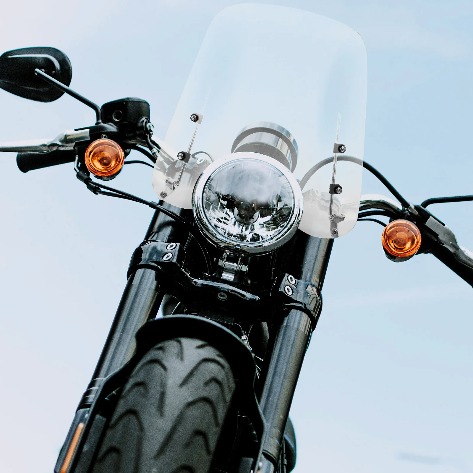 

Motorcycle Windshield Transparent Shatterproof Pc Windscreen Rainproof For Electric Vehicle Motorbike Clear Universal