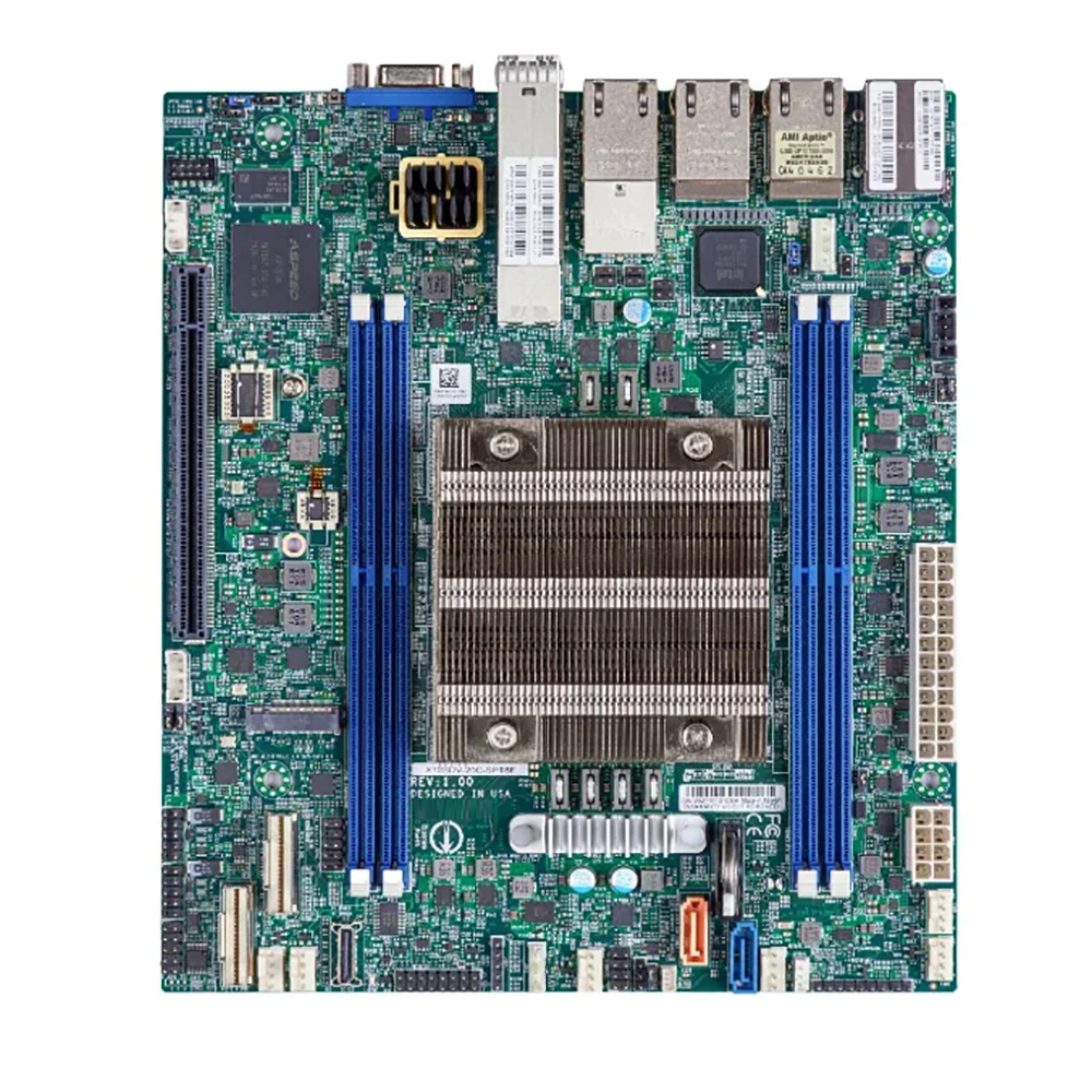 มาเธอร์บอร์ด X12SDV-4C-SPT8F ใหม่สำหรับโปรเซสเซอร์ supermini Xeon D-2712T DDR4 PCI-E 4.0 SATA3 Micro-ATX