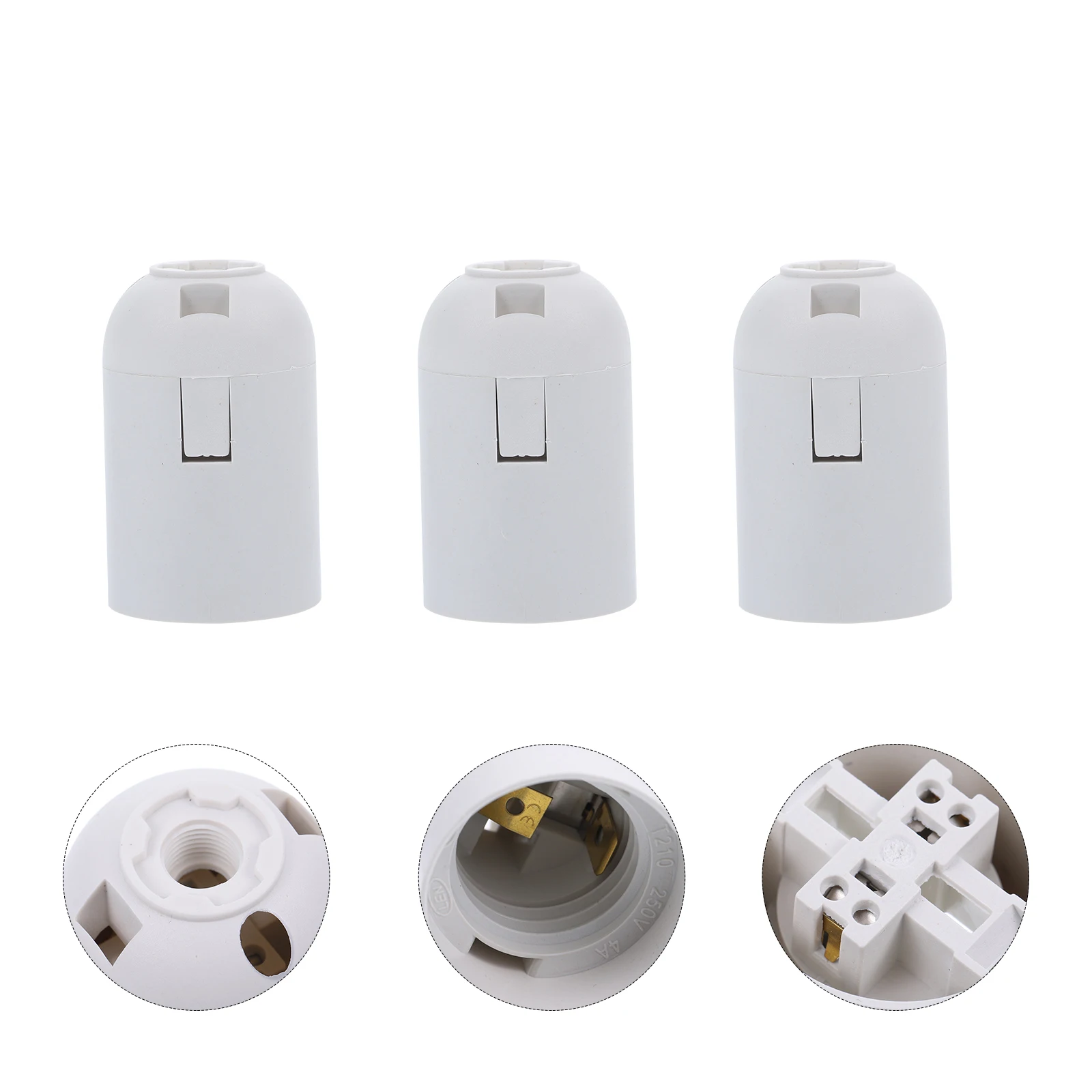 

10pcs LED Lamp Socket Copper Base E26 E27 Heat Resistant Corrosion Proof Light Fixture Parts DIY Home Office Lamp Making Kit