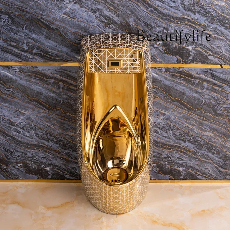 Xx European Style Golden Urinal Floor-to-ceiling Men's Bathroom Ceramic Bar Urinal Freestanding