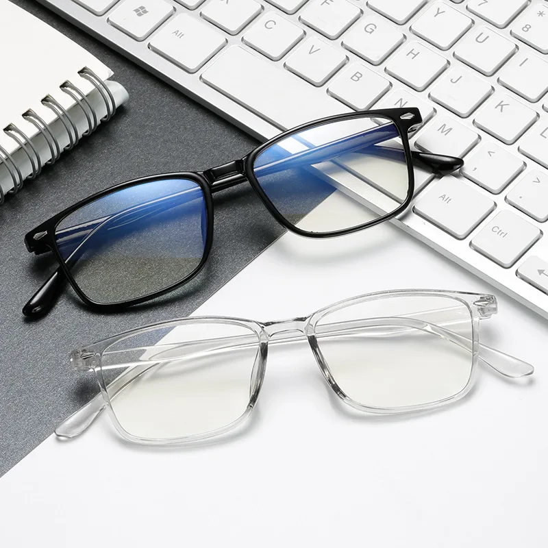 Lesebrille Damen WEIßE Brille Myopiebrille Anti Blaulicht Flache Brille