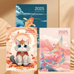 2025 A4 Planners Notebook Chinese Fashion Calendar Notepad Kawaii Diary Daily To Do List Agenda Schedule Organizer Habit Tracker