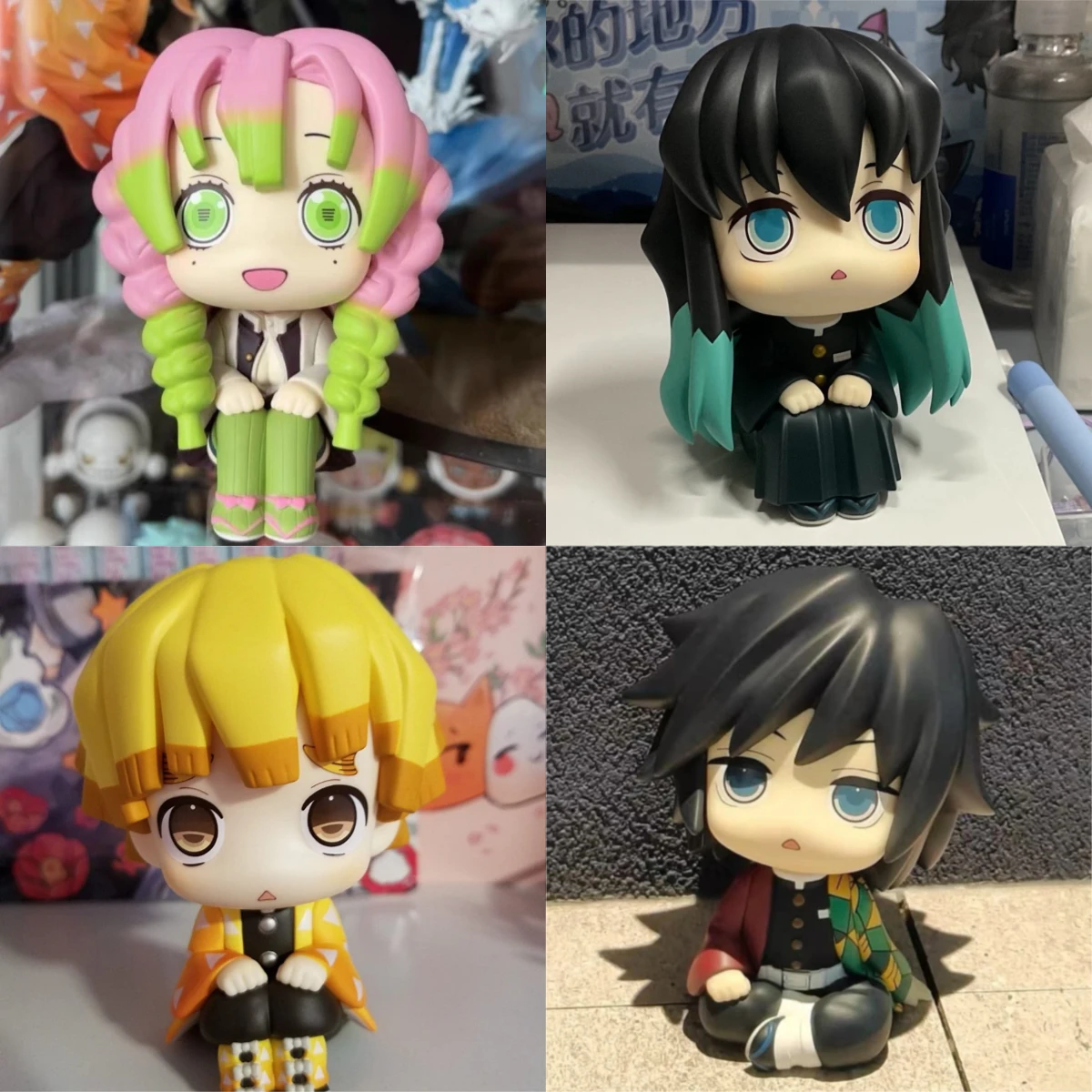 Figuras de Anime Japonés Demon Slayer: Mitsuri Kanroji, Sanemi Shinazugawa, Giyuu Tomioka, Muichiro Tokito, 10 cm