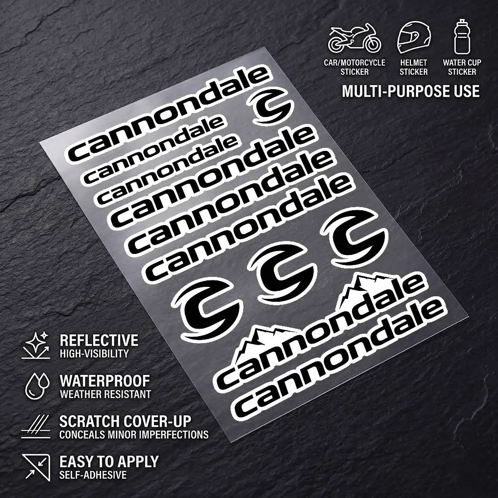 

FOR Cannondale Waterproof Reflective Scratch Cover Sticker Universal Decor Decal For Car Motorcycle Helmet Refrigerator