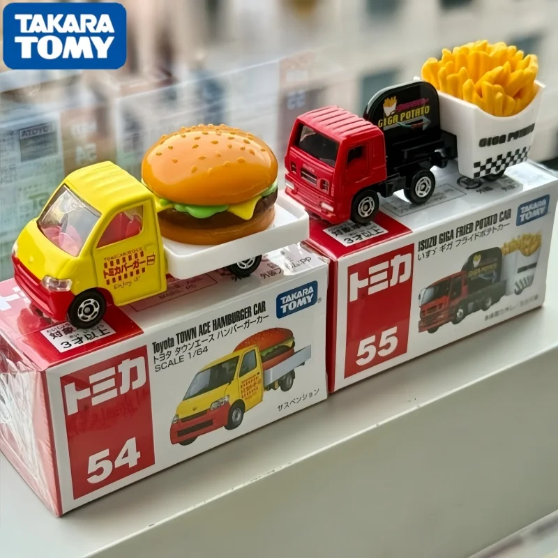 

TOMY No.054 Hamburger French Fry Cake Donut Transport Truck Car Die Casting Static Alloy Car Mode Collection Display Toys Gift