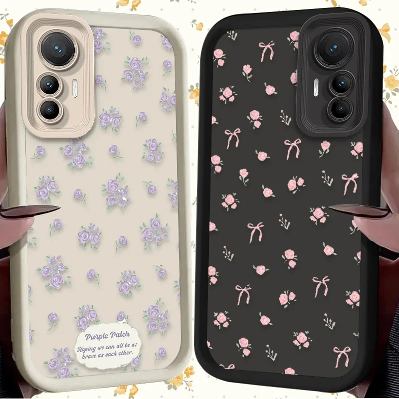 حافظة كلاسيكية على شكل أزهار الورد لهاتف Xiaomi Mi 15 Ultra 14 13 12 12S 12X 11 Lite 5G NE 13T 12T 11T 14T Pro غطاء مقاوم للصدمات من السيليكون