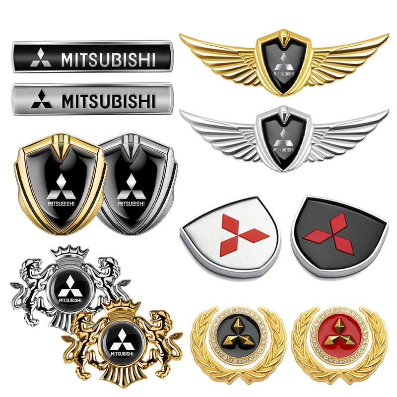 Insignia de Metal para coche, pegatina decorativa para maletero de carrocería, para Mitsubishi Ralliart Lancer EX Outlander ASX Competition Xpander Outlander Colt