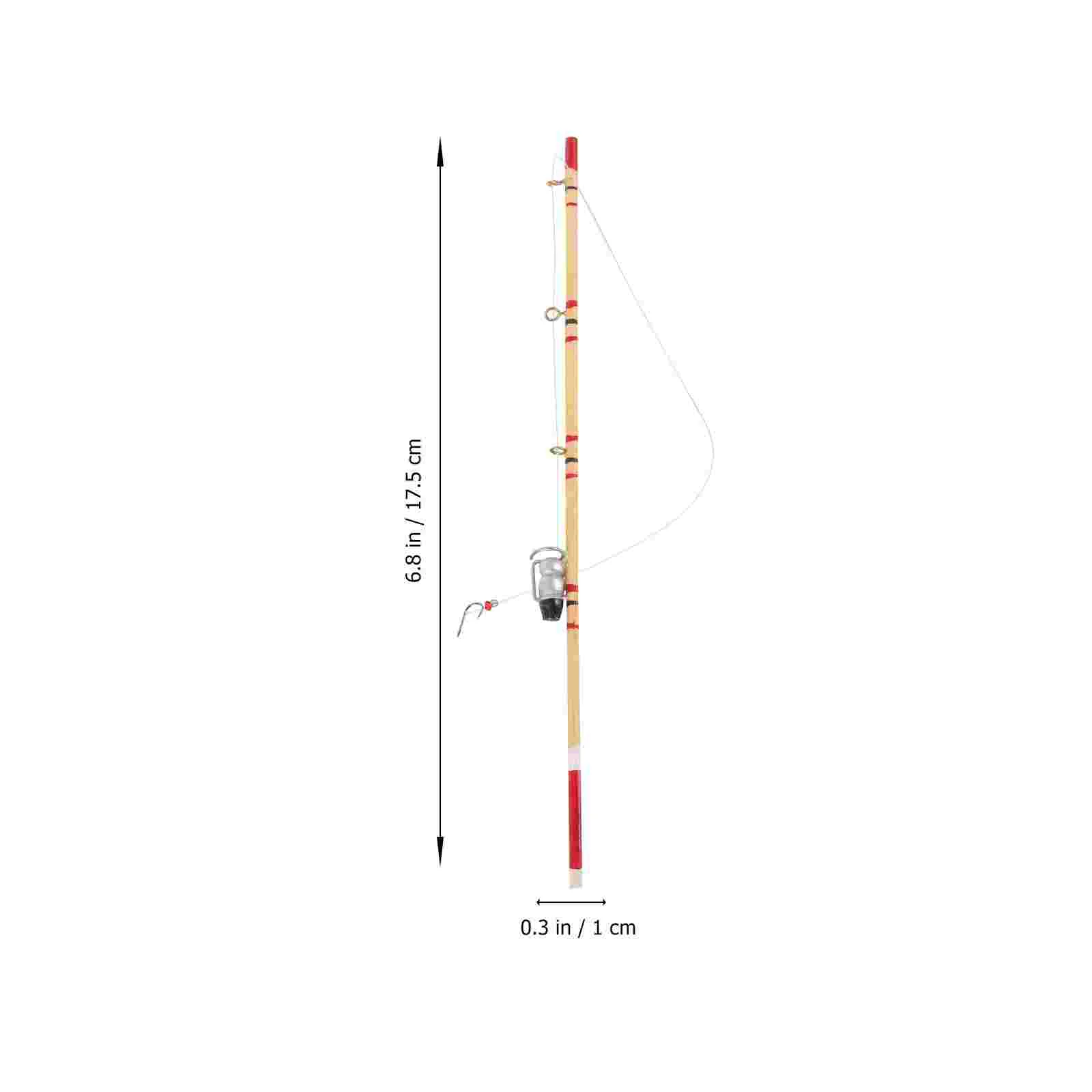 Akcesoria w skali 1 12. Model wędki Miniaturowe jedzenie i zabawa Wędki teleskopowe Ozdoba domu