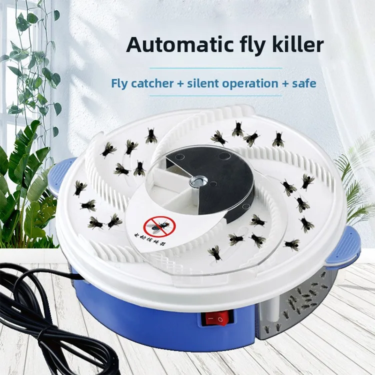 USB Powered Electric Fly Trap Automatic Rotating Fly Catcher Silent Mosquito Killer Indoor Outdoor for Home Restaurant Hotel