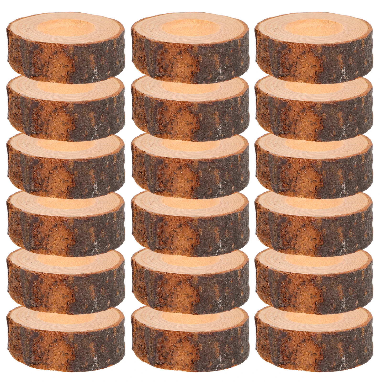 

20 Pcs Napkin Ring Wedding Table Decor Wooden Circle Party Serviette