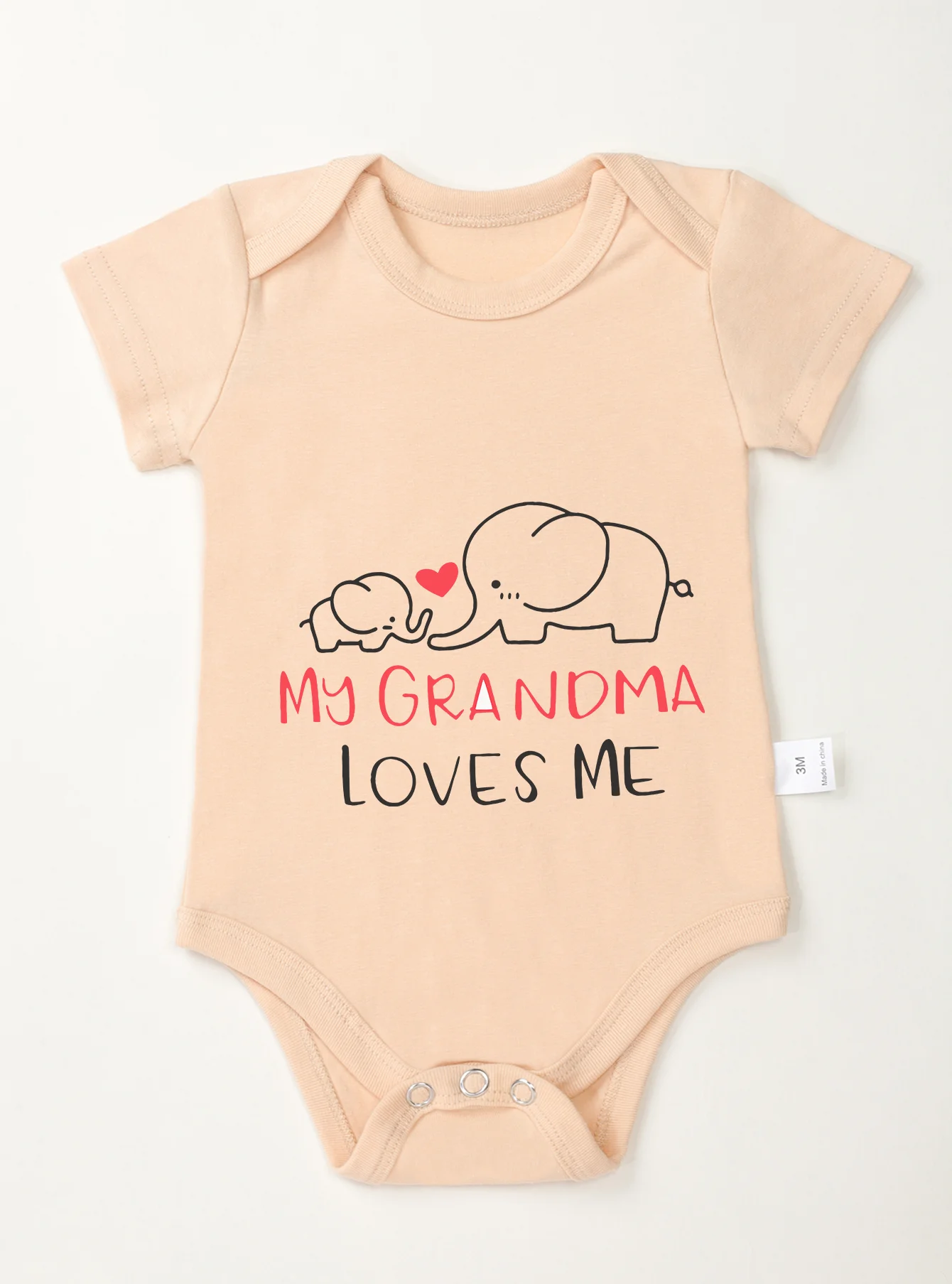 Jumpsuit Newborn Clothes Bodysuit My Grandma Loves Me Print Baby Girl Boy Onesie Short Sleeve Toddler Infant Rompers Cute