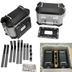 18L Aluminum Motorcycles Side Saddle Bags Luggage Cases with Bracket Storage Tool Trunk Universal Motocycle Accessories