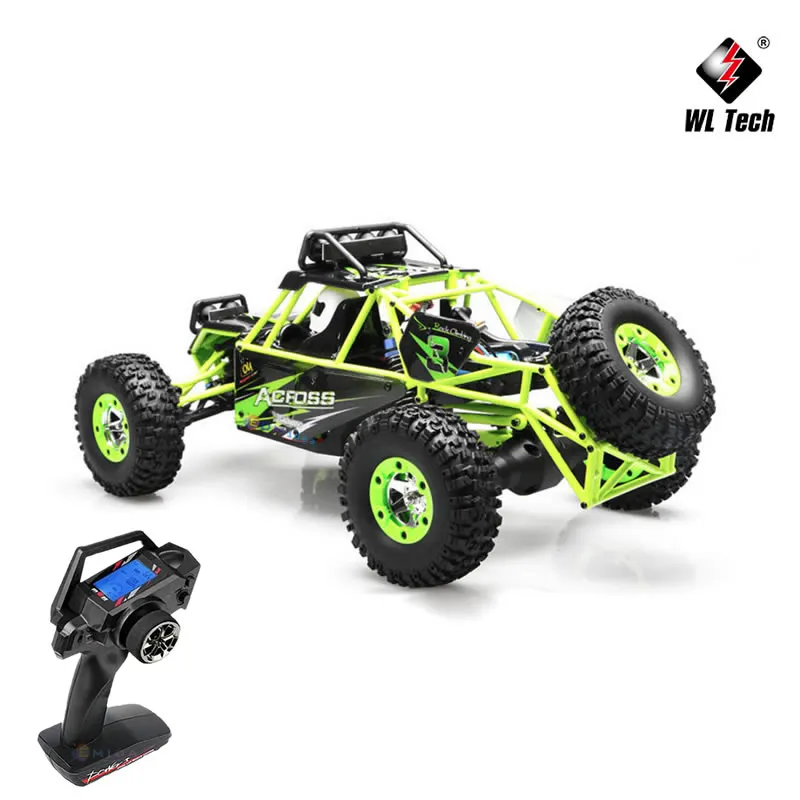 WLtoys 12428 1:12 4WD RC Auto da corsa ad alta velocità Off-Road Telecomando in lega Camion da arrampicata LED Luce Buggy Ragazzi Giocattoli Regalo