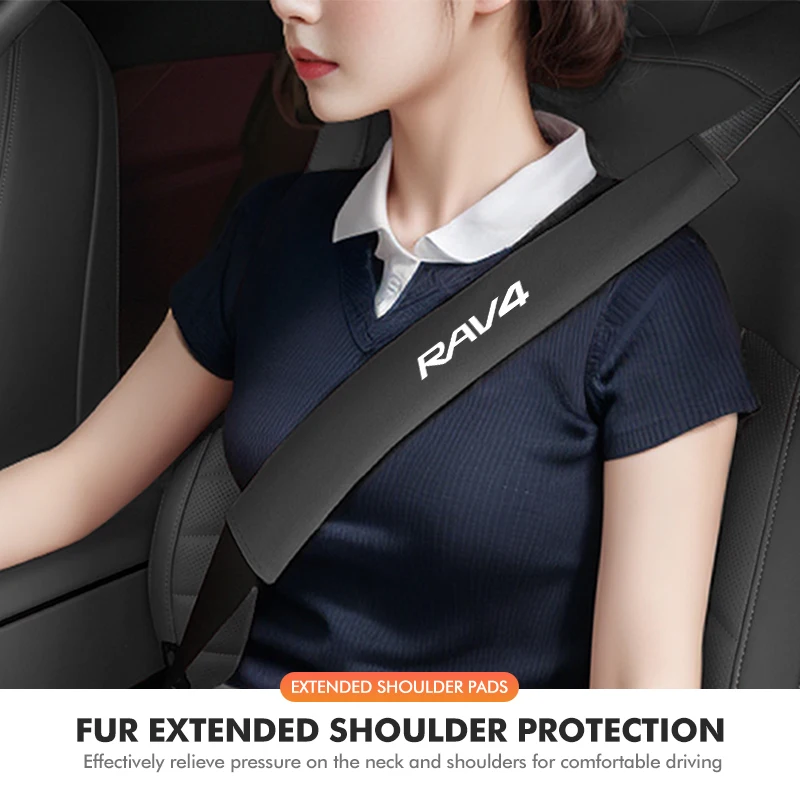 Extended Suede Seat Belt Cover Shoulder Protector Protective For Toyota Prado 90 120 150 J90 J120 J150 LC90 LC150 Yaris 2022