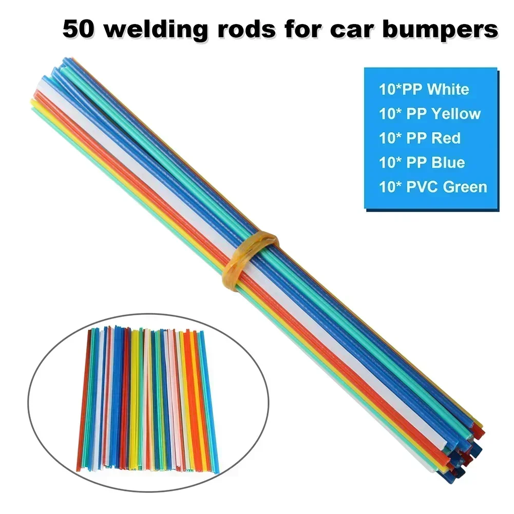 

For PVC Products For PP Products Plastic Welding Rods 200mm 50Pcs/Set For Welding PP Plates White/Yellow/Red/Blue/Green