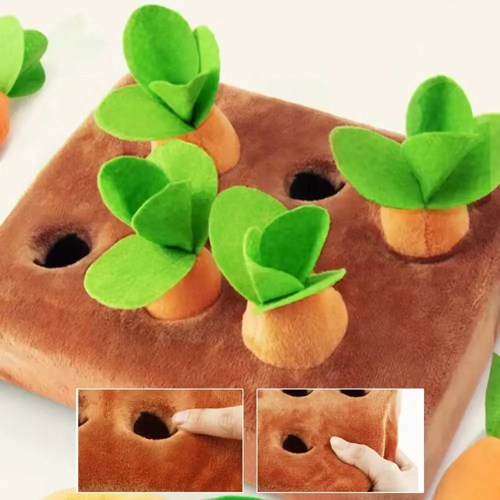Hot Pulling Radish Garden Parent-child Interaction Toys Child Educational Toys Pet Dog Chew Toy Pull Up Carrots Plush Carrot Toy