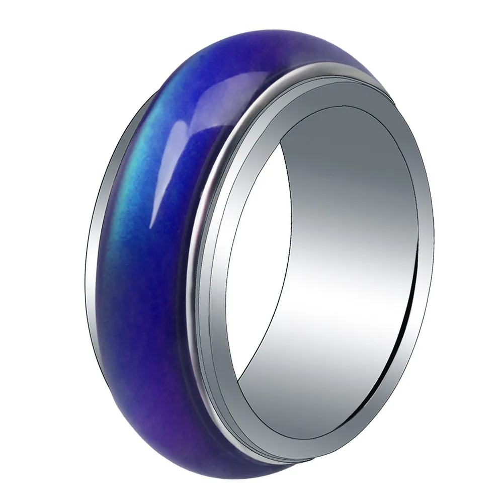 Mood Ring Color Change Colorful Temperature Sensitive Ring Fashion Band Unisex Mood Jewelry for Women Men