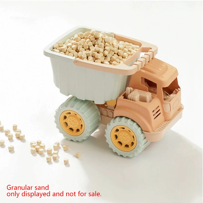 1 pz. Truck ribaltabile per auto giocattolo da spiaggia, camion di ingegneria, strumenti reversibili per il gioco della sabbia. Il caricatore da spiaggia può simula il camion ribaltabile.