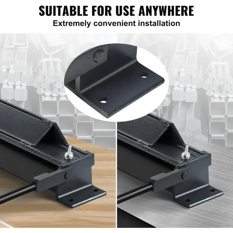 48-Inch Sheet Metal Bending Brake, Adjustable 0-130 Degrees, Portable Mini Bender for 20 Gauge Low Carbon Steel Sheets