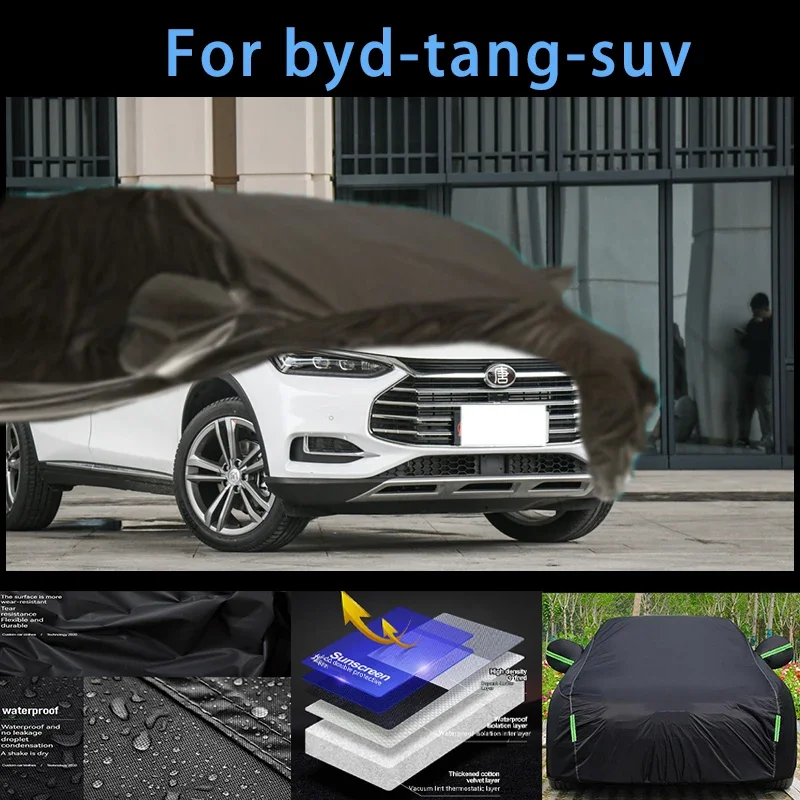 

For byd-tsng-suv Outdoor Protection Full Car Covers Snow Cover Sunshade Waterproof Dustproof Exterior Car accessories