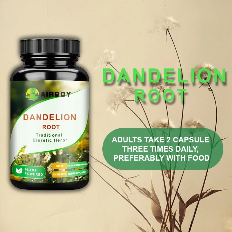 Dandelion Root Capsules - Diuretic, Promote Liver Detoxification and Cleansing, Enhance Immunity