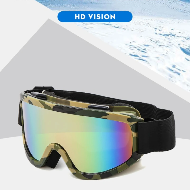

Large Frame Ski Goggles with Colorful Lens Anti-Collision Anti-Glare Lens Outdoor Sport Eyewear Snow Snowboard Skiing Glasses