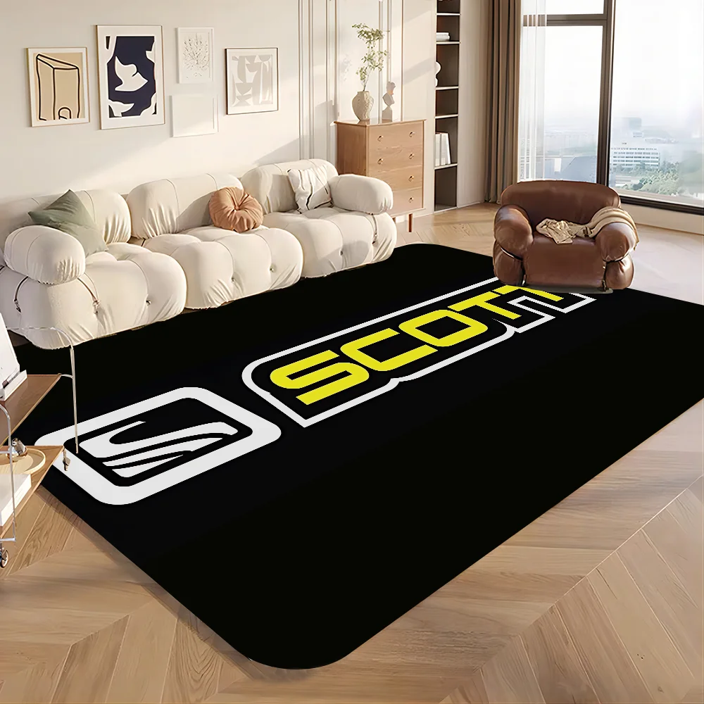 S-Scott Bike Logo Badezimmermatte, rutschfeste Waschküchenmatte, Wäschekoration, Balkon, Kind, Wohnzimmer, Toilettenteppich