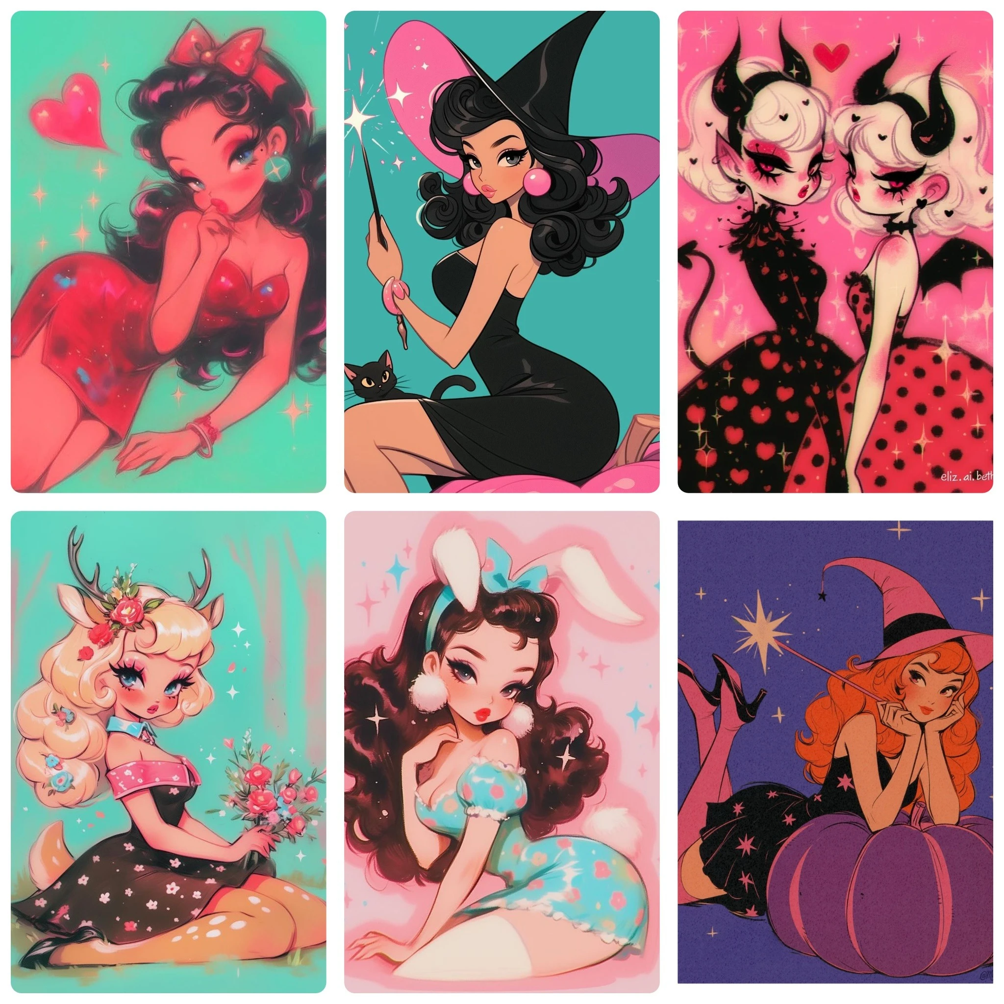 DIY 5D Diamond Painting, Retro Pin‑up Fantasy Maiden Art, Hobby Craft for Home Wall Decor, Ideal Gift for Art Lovers