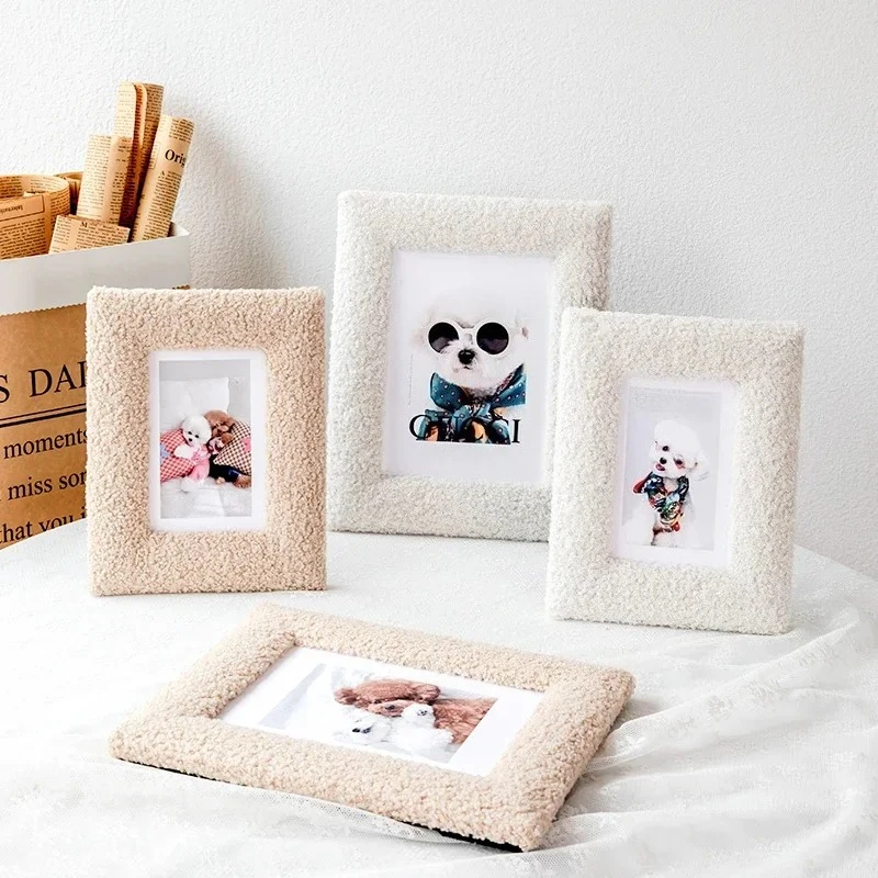 

2025 New Plush Picture Frames, High Quality Photo Frames, Adorable Desk Accessories for Kids, Holds 6 Inch Pictures Photo Frames