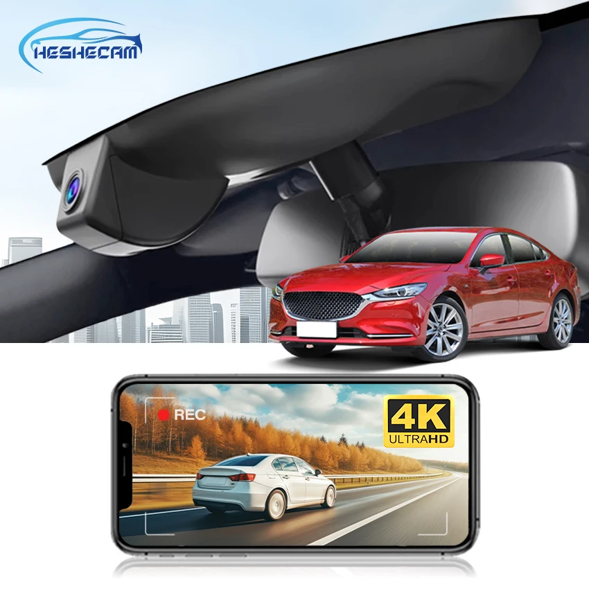 

HESHECAM 4K 2160P Dash Cam for Mazda 6 Mazda6 (2018-2025), OEM Design UHD Car DVR Camera with Night Vision, Easy Install