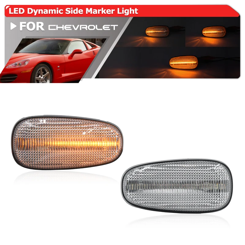 Para Chevrolet Corvette C6 2005-2013 Suburban 1500 Tahoe para GMC Yukon para Cadillac Escalade ESV marcador lateral LED dinámico intermitentes