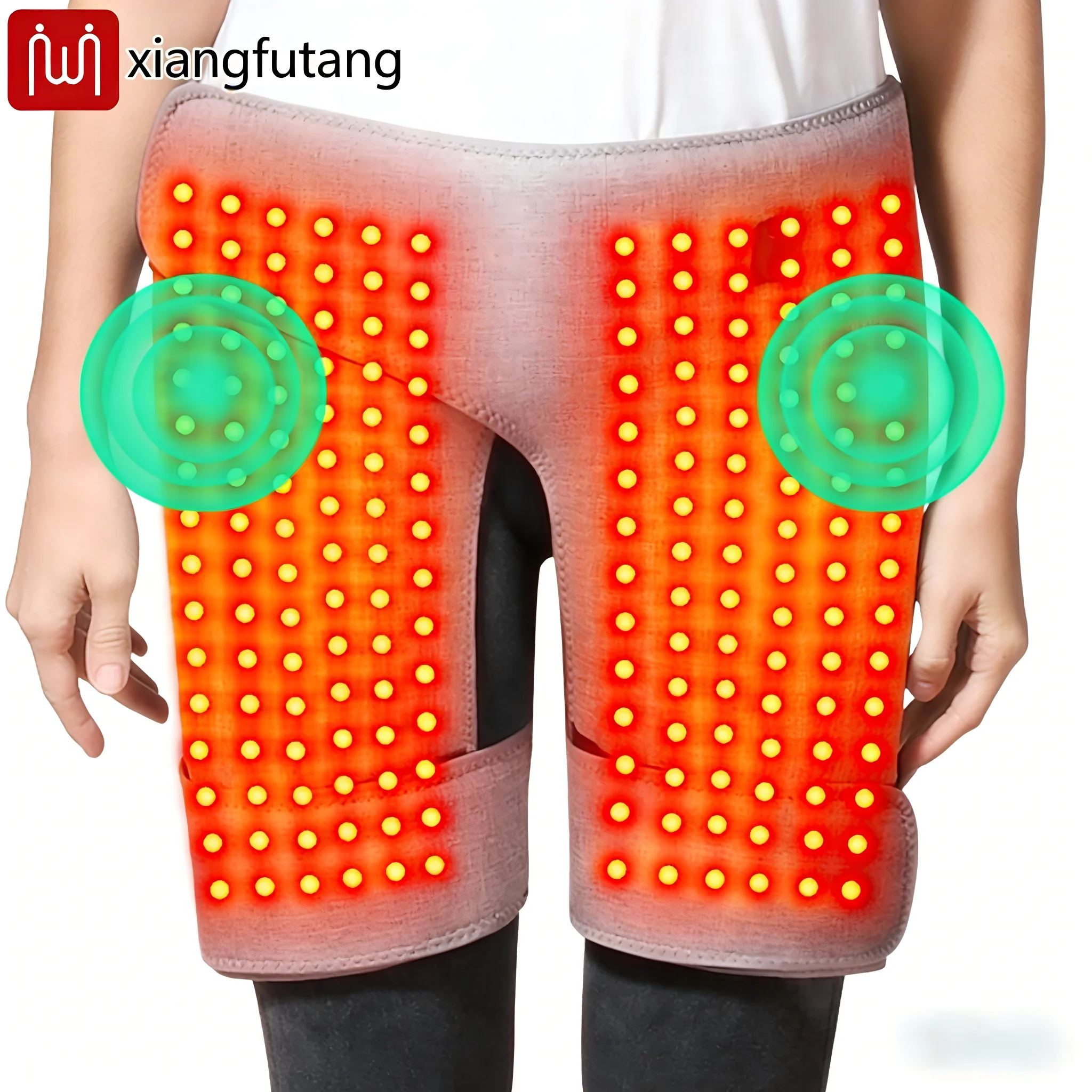 

Red Light Heating Hip Protector with Hip Massager Relieves Hip Pain Promotes Blood Circulation Muscle Relaxation