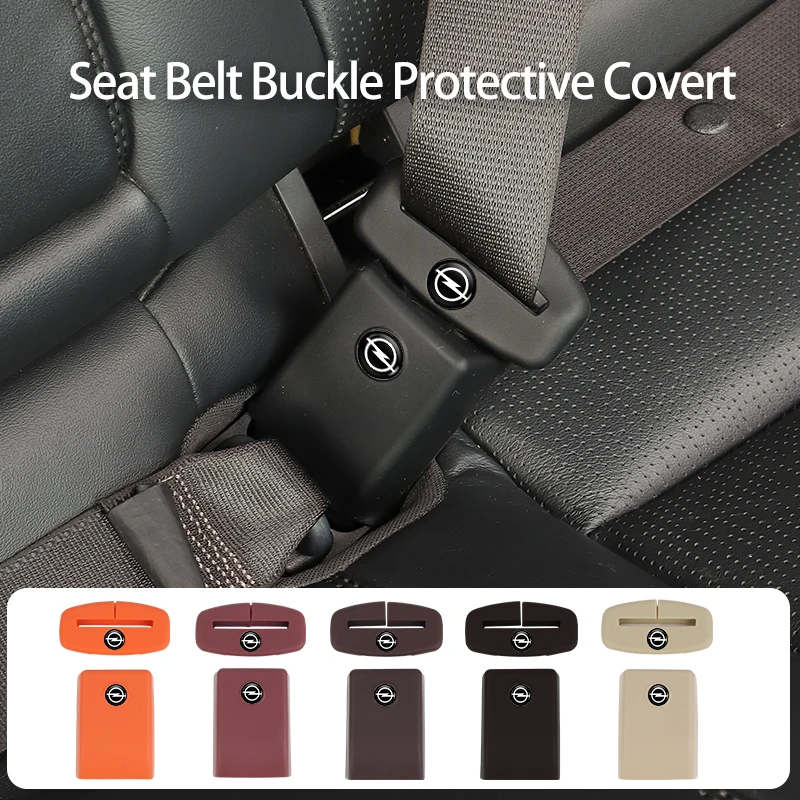 Car Silicone Seat Belt Buckle Covers Scratch-Resistant Protective Covers Car Interior Accessories For Opel Corsa Astra Insignia