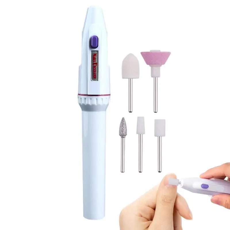 Nagelpolijstmachine Elektrische Draadloze Manicure Polijstgereedschap Draagbare Oplaadbare Pen Vorm Nagellak Remover Tools