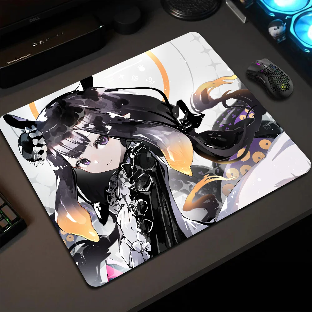 Ninomae Ina'nis Youtuber Hololive Girl Anime Mousepad Small LockEdge Mouse Pad For Gamers Computer Desk Pad Anti-slip Rubber