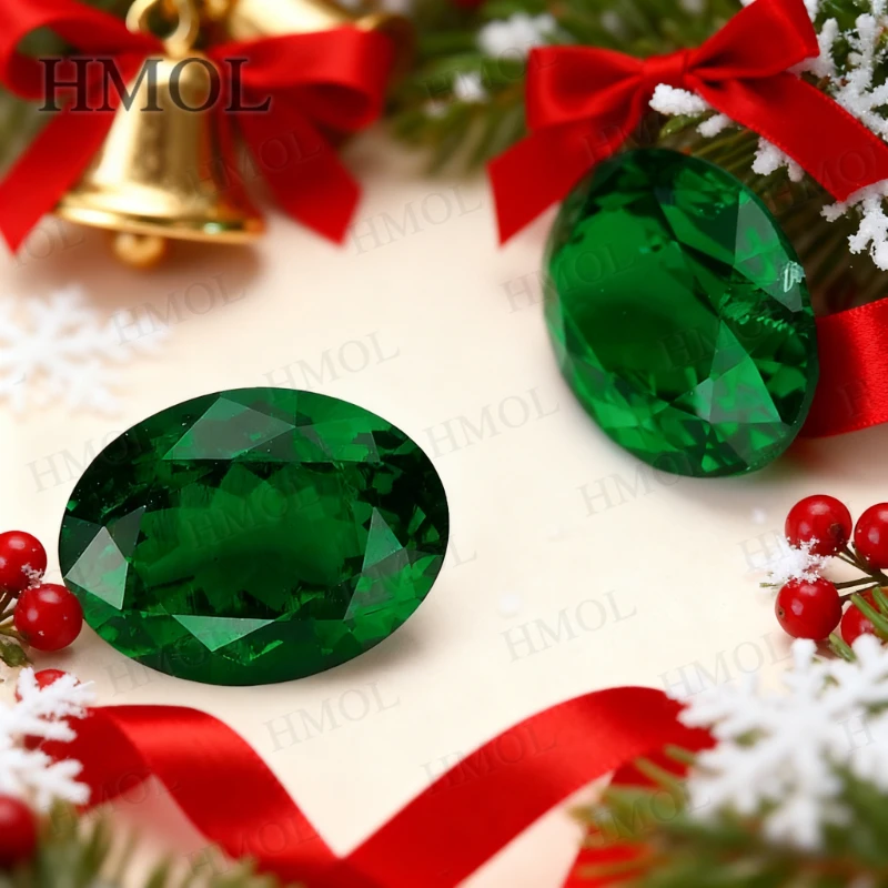 

Lab Grown Zambian Emerald Oval 3x5mm-10x14mm Loose Gemstone Beads With AGL For Jewelry Earrings Rings Pendants Design Making DIY