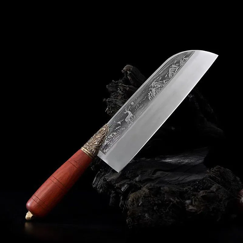 

Santoku Knife Chefs Cleaver Sashimi Slicing Sushi Barbecue Longquan Kitchen Knives Handmade Forged Cutlery Messer Cooking Tools